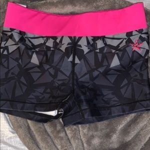 Rebel Athletic Shatter Print Compression Shorts